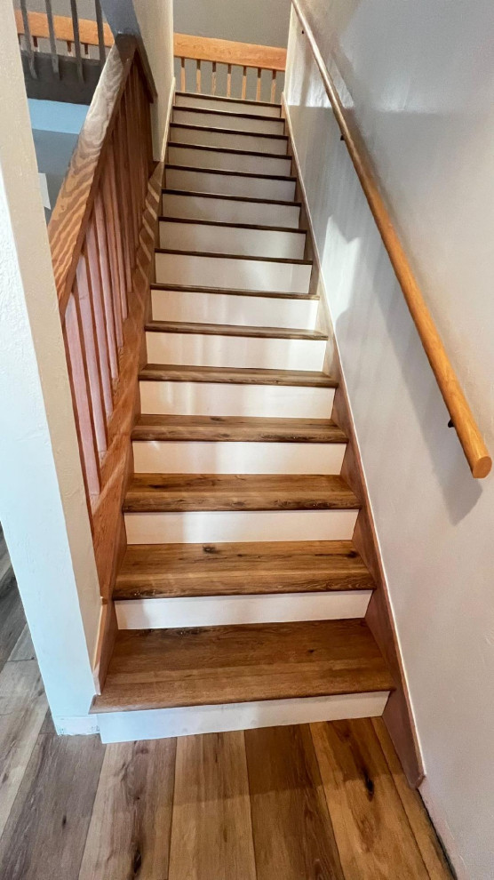 Inspiration for a rustic staircase remodel in Jacksonville