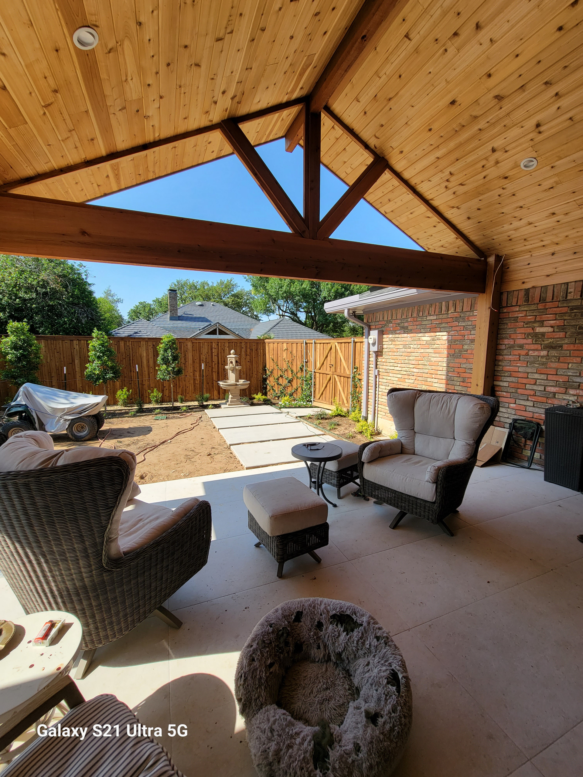 Middle Downs' Porch with putting green.