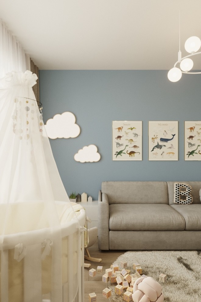 Дизайн - проект двухуровневой 4 к.кв 100 м2 в ЖК "Изумрудный"