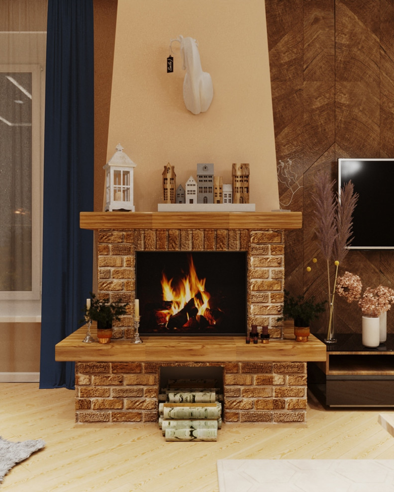 Гостиная в стиле шале