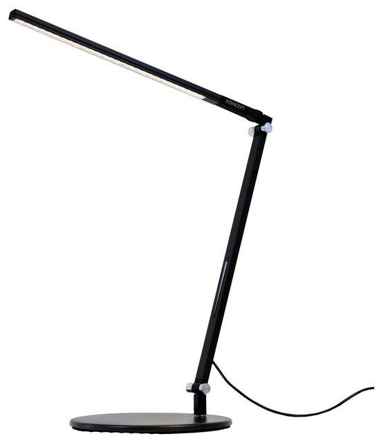 Koncept Z Bar Solo Mini Led Desk Lamp With Base Metallic Black
