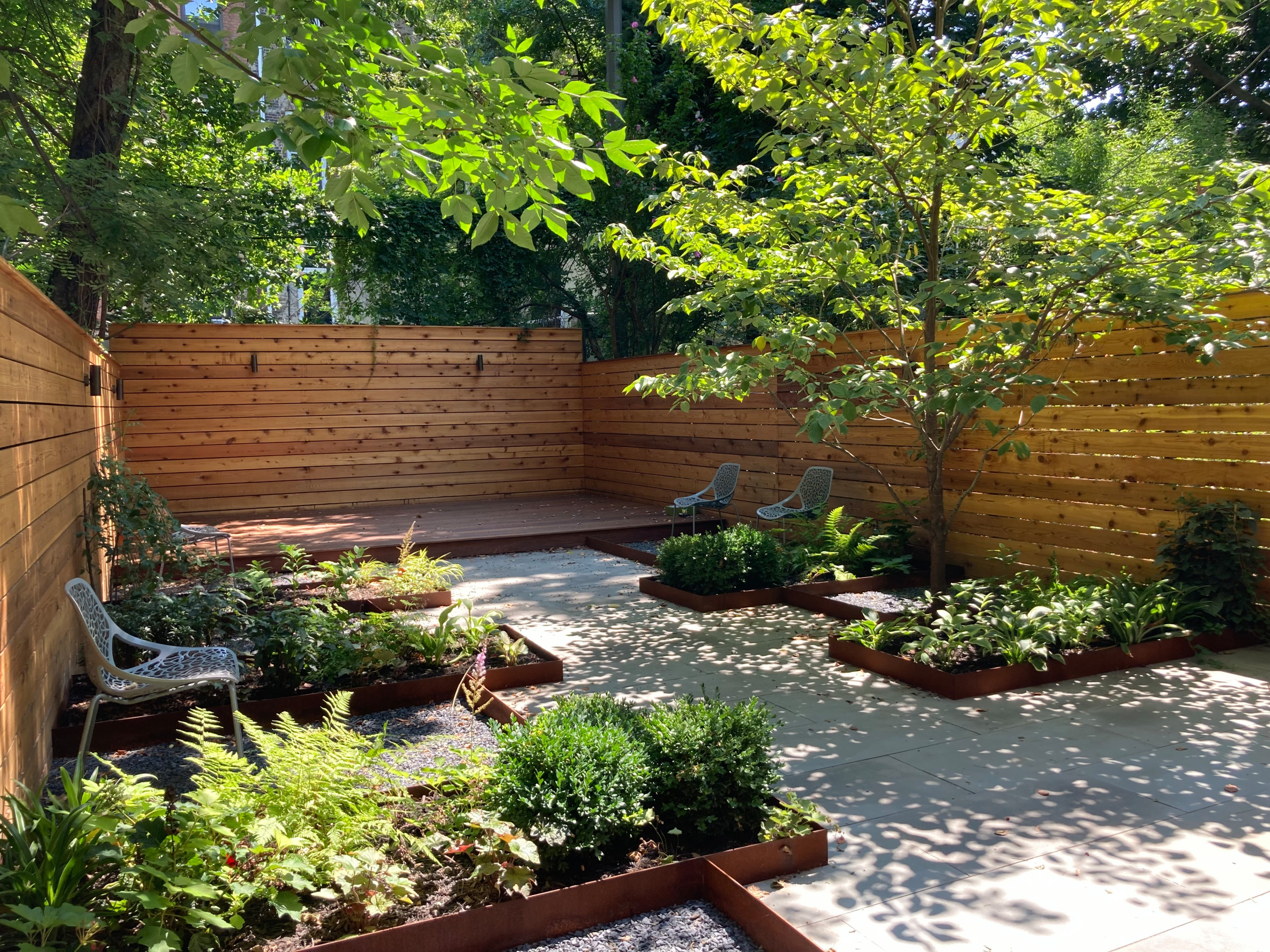 Angular Corten Steel Garden