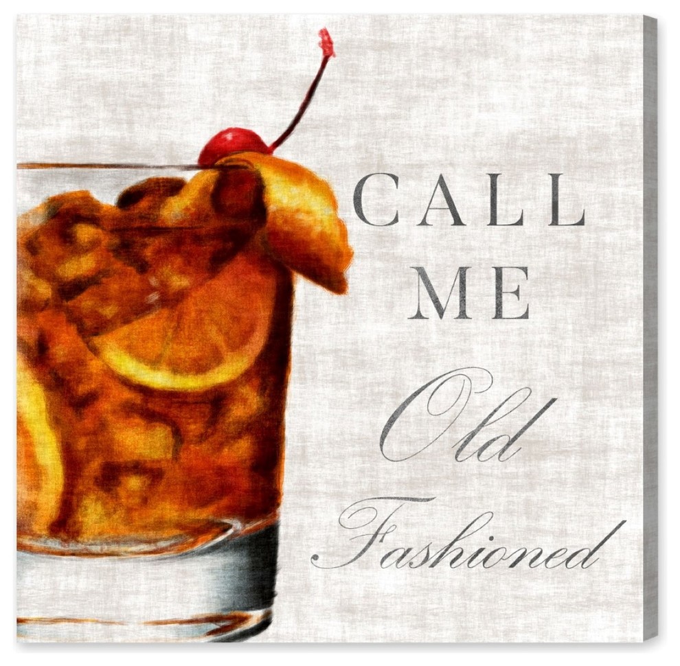 Oliver Gal "Call Me Old Fashioned" Canvas Art, 12"x12"