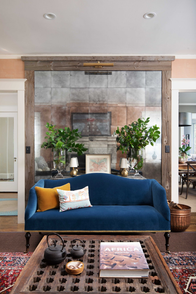 Inspiration for a mid-sized traditional living room in Portland.