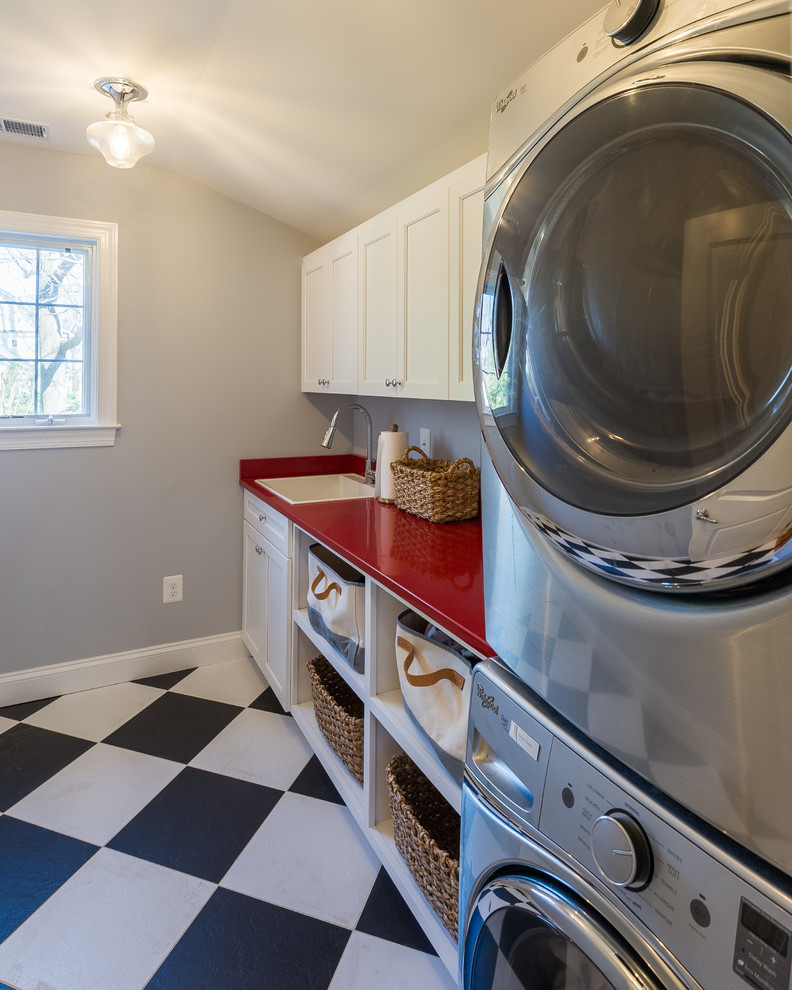 Photo of a transitional laundry room in DC Metro.