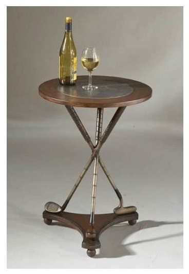 Golf Themed Accent Table With Club Design Tripod Base Golf Themed Accent Table With Club Design Tripod Base Traditional Side Tables And End By Ladder