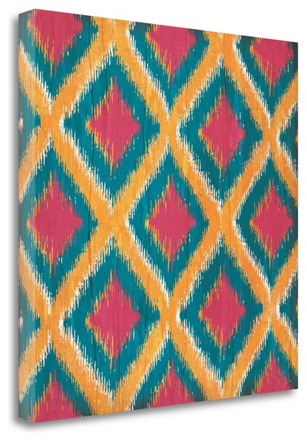 "Boho Ikat Iv" By Jennifer Pugh, Giclee Print On Gallery Wrap Canvas