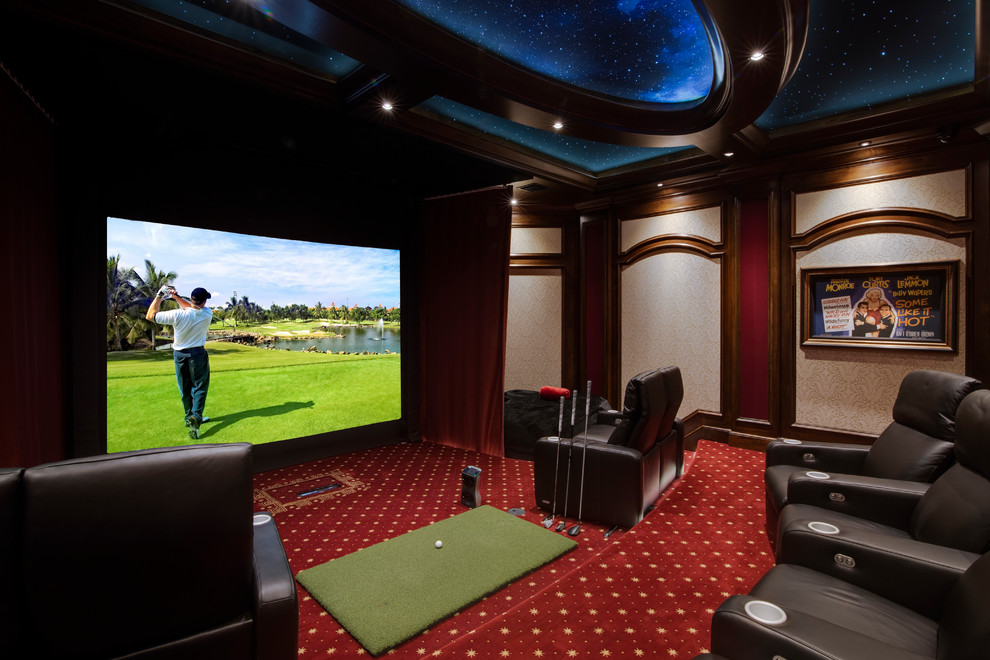 Home Theater/Golf Simulator - Traditional - Home Theater - Orlando - by ...
