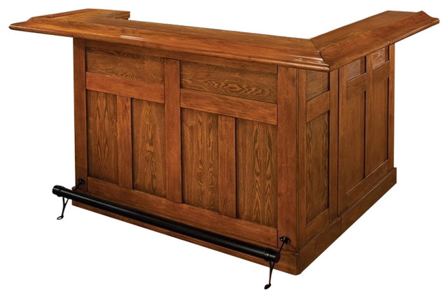 Clic Large Bar With Side Transitional Indoor Pub And Clic Large Bar With Side