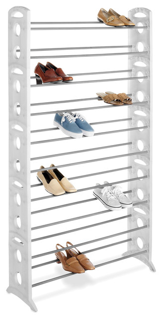 Whitmor 50 Pair Floor Shoe Tower Contemporary Shoe Storage By Unbeatablesale Inc