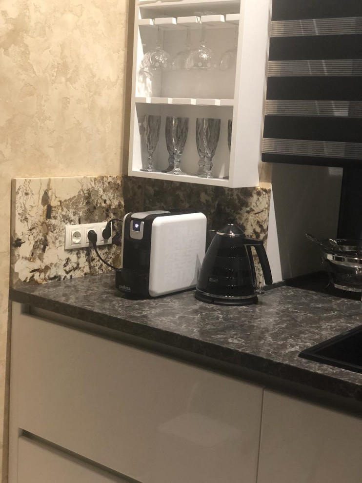 Камень в интерьере для кухни в стиле Лофт