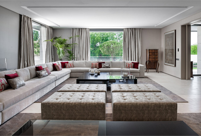 Single Family House contemporary-living-room
