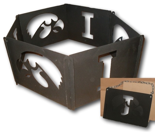 6 Piece Portable Hawkeye Fire Ring Rustic Fire Pits By