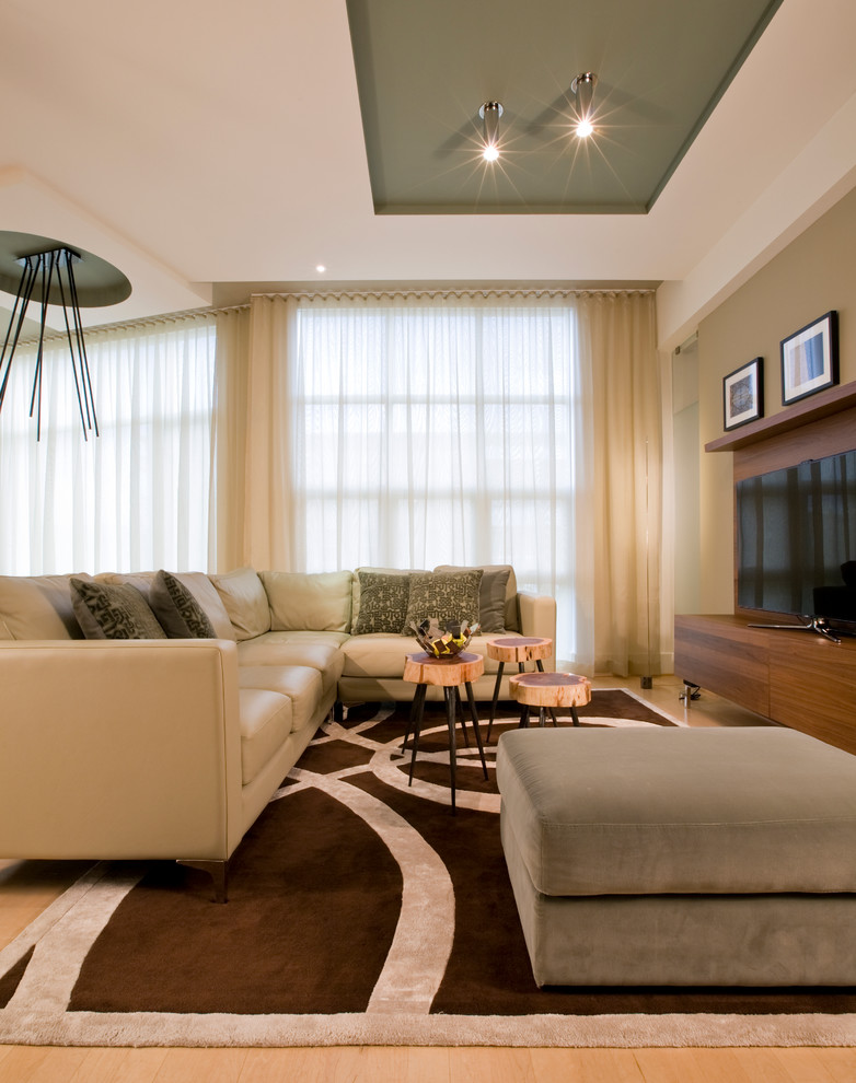 Living room - contemporary living room idea in DC Metro
