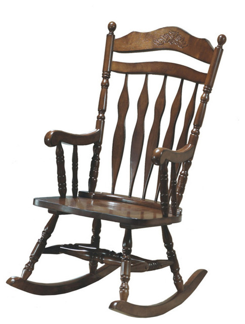 Monarch Specialties Dark Walnut Rocking Chair - I 1521