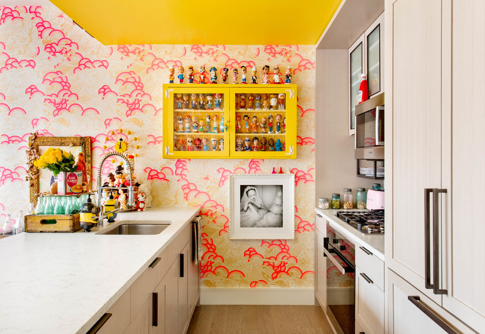 Photo of an eclectic kitchen in New York.