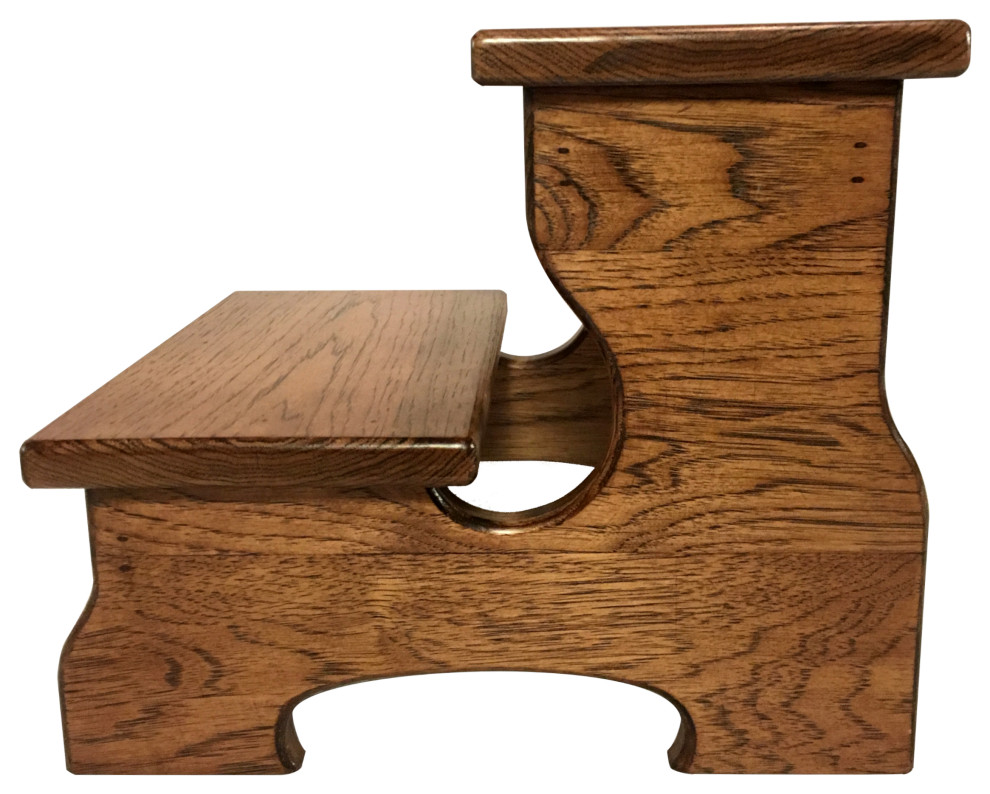 Two Step Stool Wood 20” Long Handicapped Elderly Custom Handmade