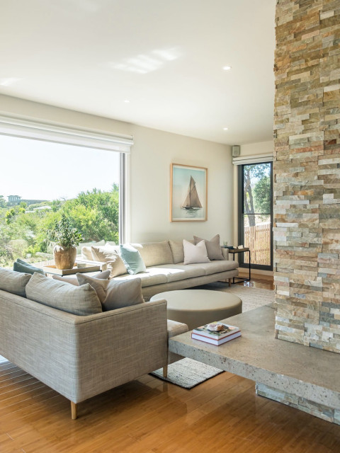 Portsea contemporary-vardagsrum