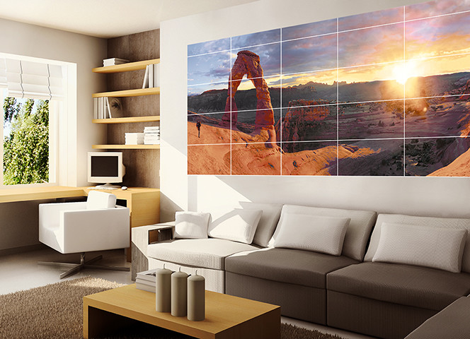 Фотоплитка для гостиной