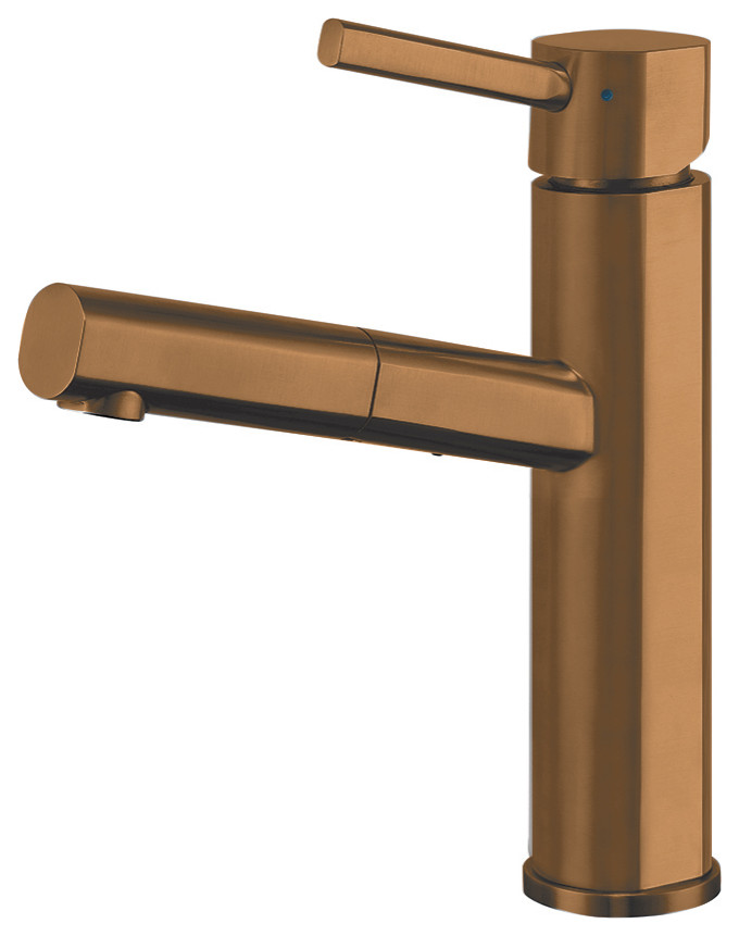 Whitehaus WHS1394-PSK-CO Waterhaus Copper Kitchen Faucet With Spray Head