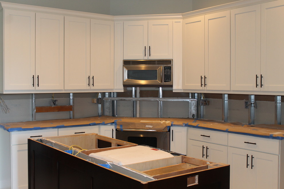 Linda's Kitchen Recolor Modern Contemporary Dover white Shaker style