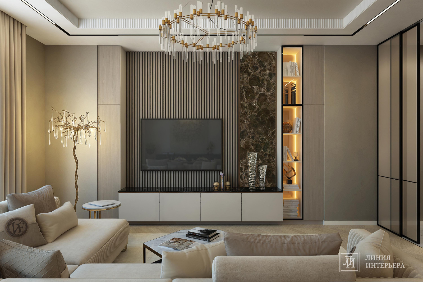 Дизайн теле стены