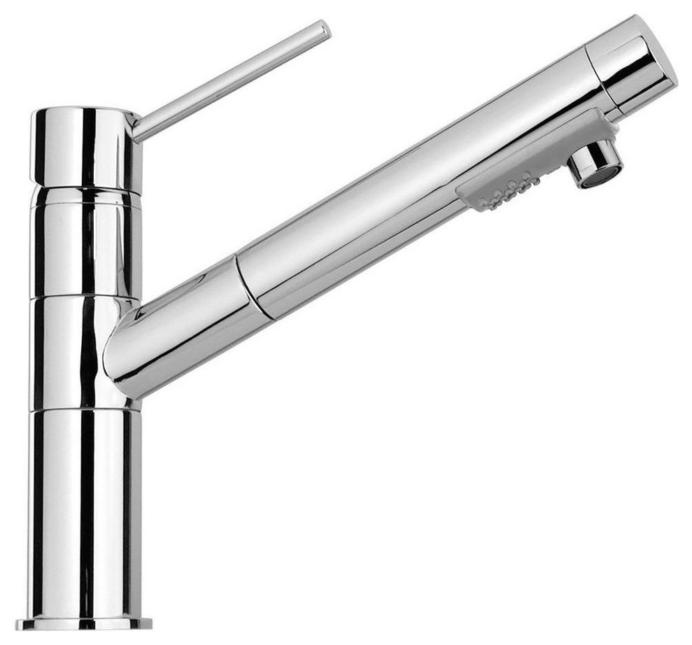Elba Single Handle Pull-Out Spray Kitchen Faucet, Chrome