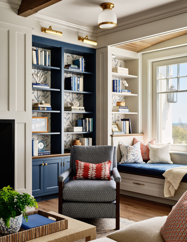 Watch Hill Coastal Classic - Beach Style - Family Room - Providence ...
