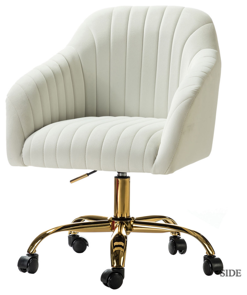 Swivel Rolling Task Chair With Tufted Back Contemporary Office Chairs by Karat Home Houzz