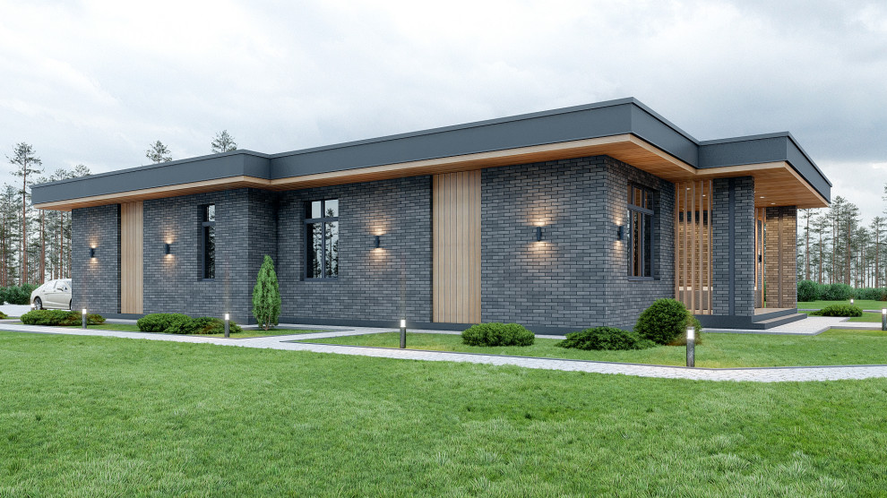 Проект одноэтажного дома в стиле Прерий 230 кв.м