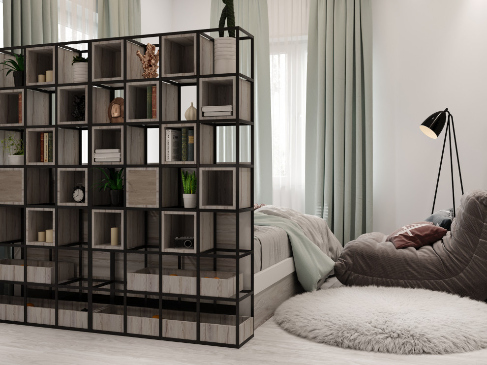 Дом с сеткой между первым этажом и вторым светом в Якутске.