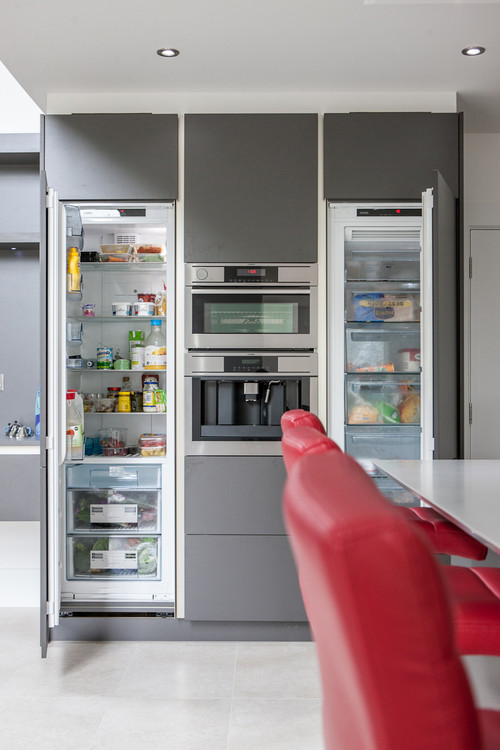 Cucina Moderna Con Frigo Libera Installazione - The ...