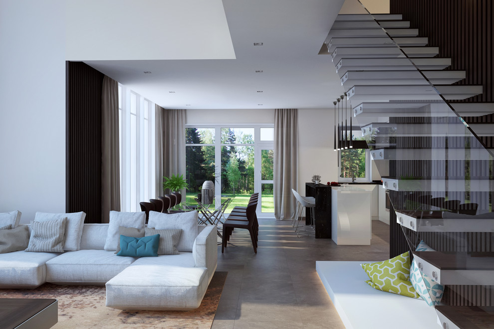 Интерьер загородного дома в Сколково