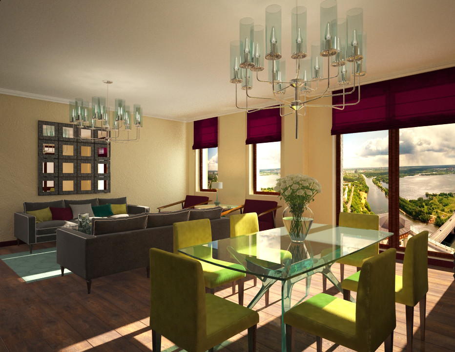 Дизайн двухэтажного пентхауза в ЖК "Алые паруса"