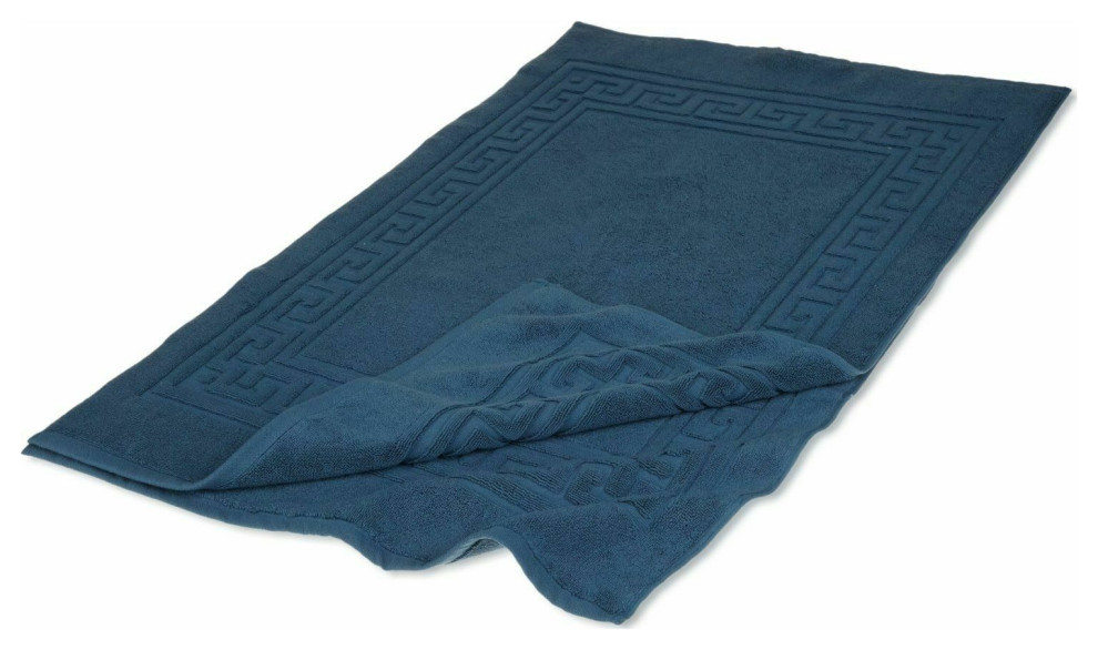 2 Piece Cotton Ultra Soft Woven Bath Mat Set Contemporary Bath Mats