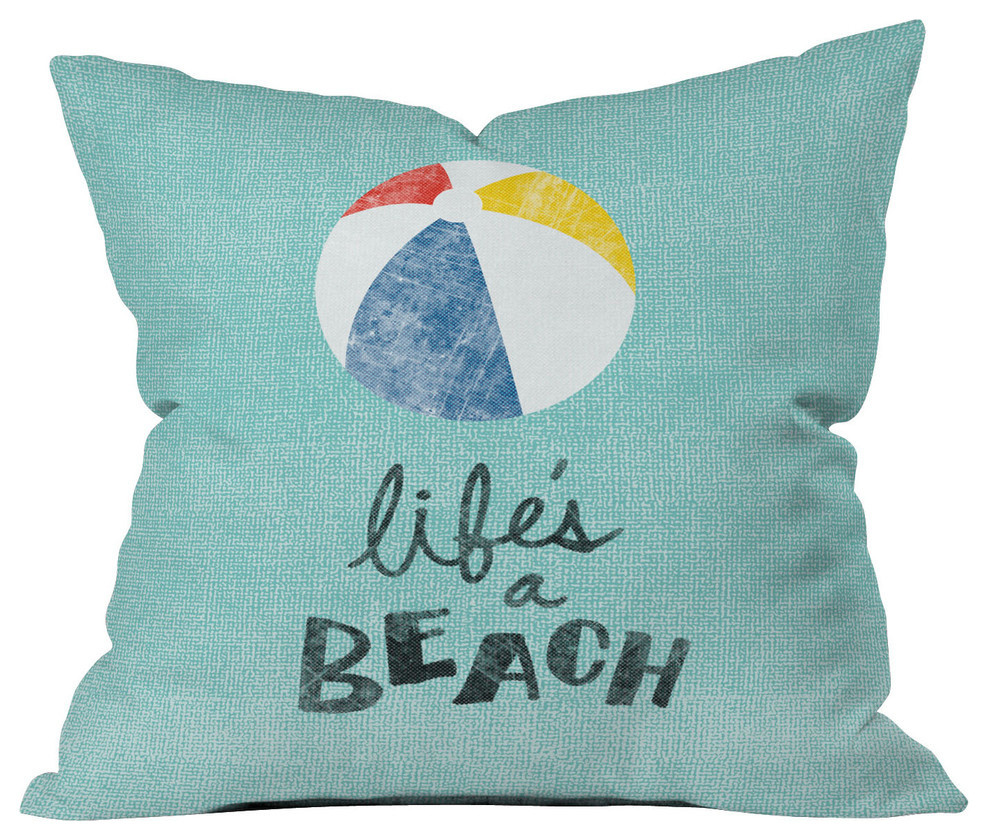 Nick Nelson Lifes A Beach Throw Pillow