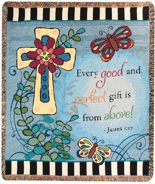 Gifts From Above Christian Tapestry Throw Blanket 50 X 60 In.