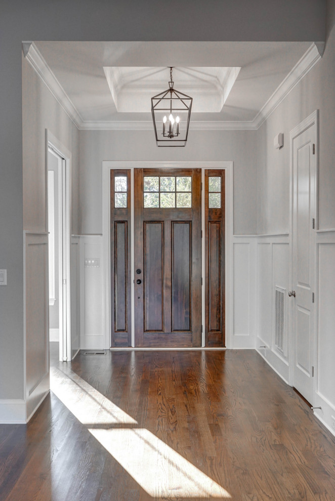 Inspiration for a transitional home design remodel in Charlotte