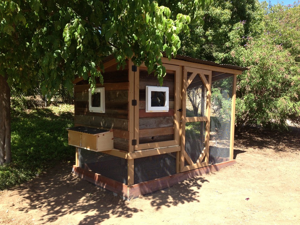 chicken coop from reclaimed wood - farmhouse - shed - salt