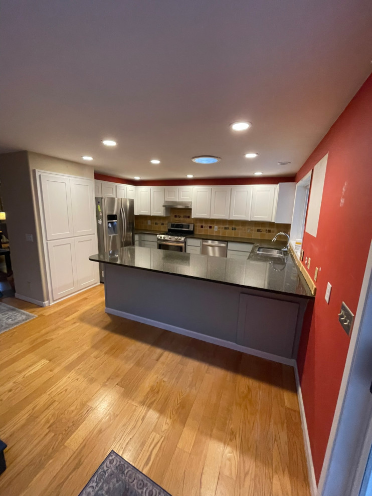 Updated White Kitchen Refresh With Cabinet Painting & Finishing