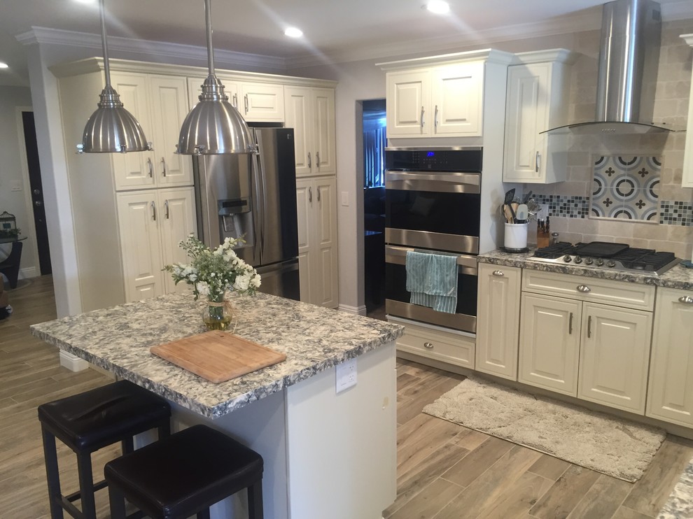Example of a transitional kitchen design in San Diego