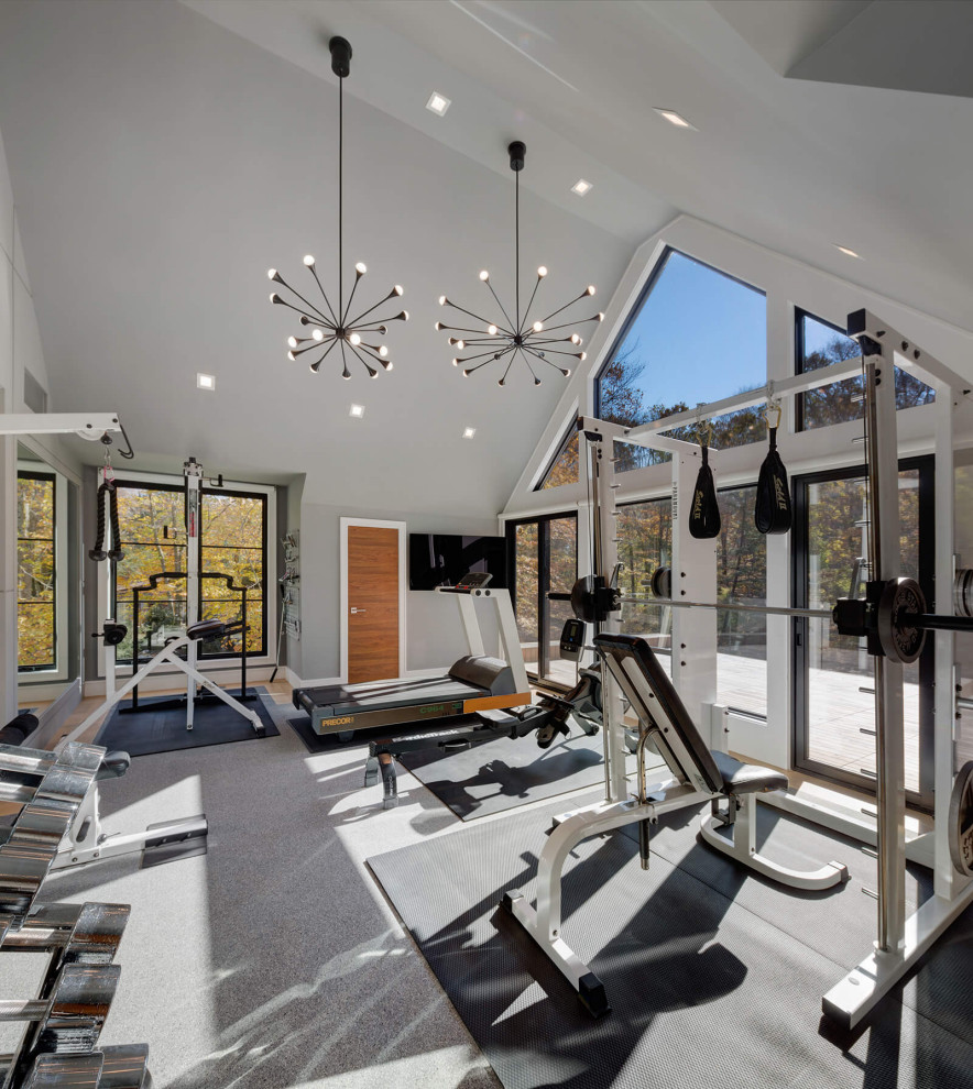 Example of a home gym design in New York