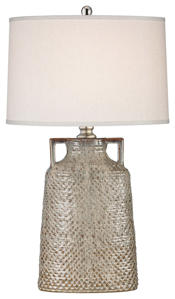 Naxos 1-Light Table Lamp, Charring Cream Glaze