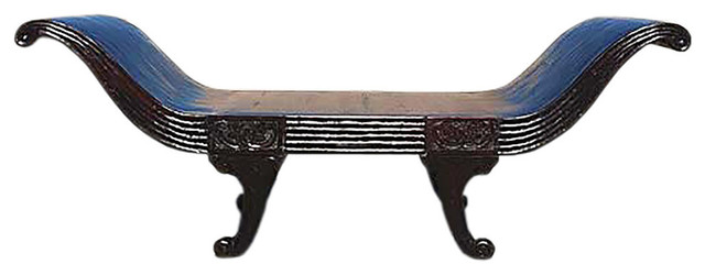Solid Wood Handcrafted Bench Indoor Furniture Traditional Accent Solid Wood Handcrafted Bench Indoor Furniture
