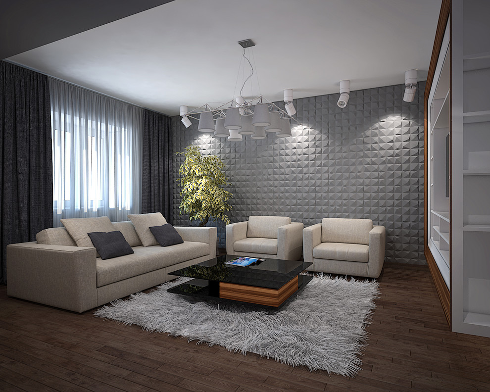 Дизайн-проект 3-х комнатной квартиры,103 м2.  Стиль Современный