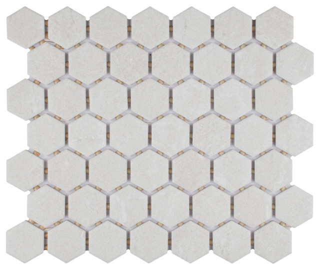 Liverpool Hex White Ceramic Floor and Wall Tile