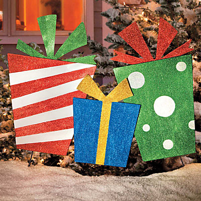Christmas Presents Trio Outdoor Christmas Decoration