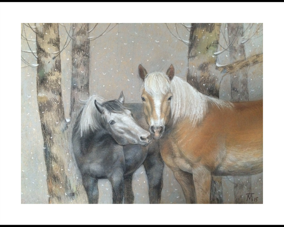 серия лошадей. материал: крафт/пастель