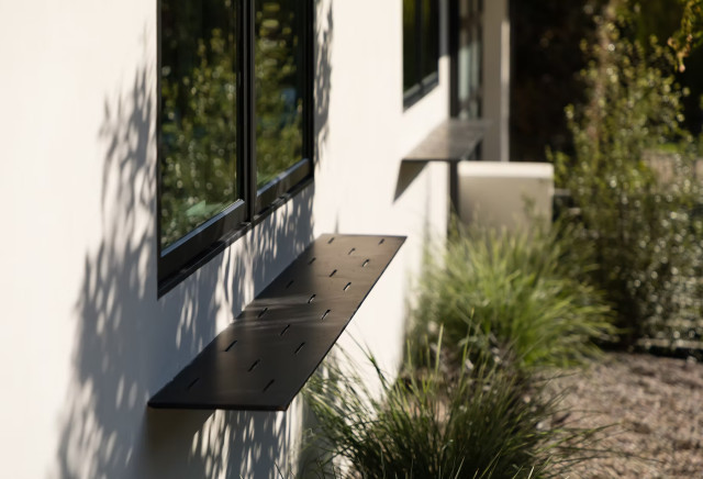 Custom window awnings with detail modern-garden