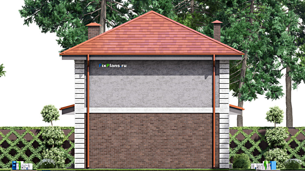 Проект двухэтажного дома 12х9 м S124м2 F-14795